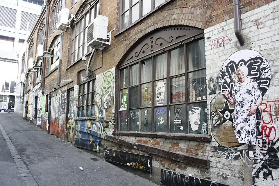 ACDC Lane and the entrance to Cherry Bar, February 2012