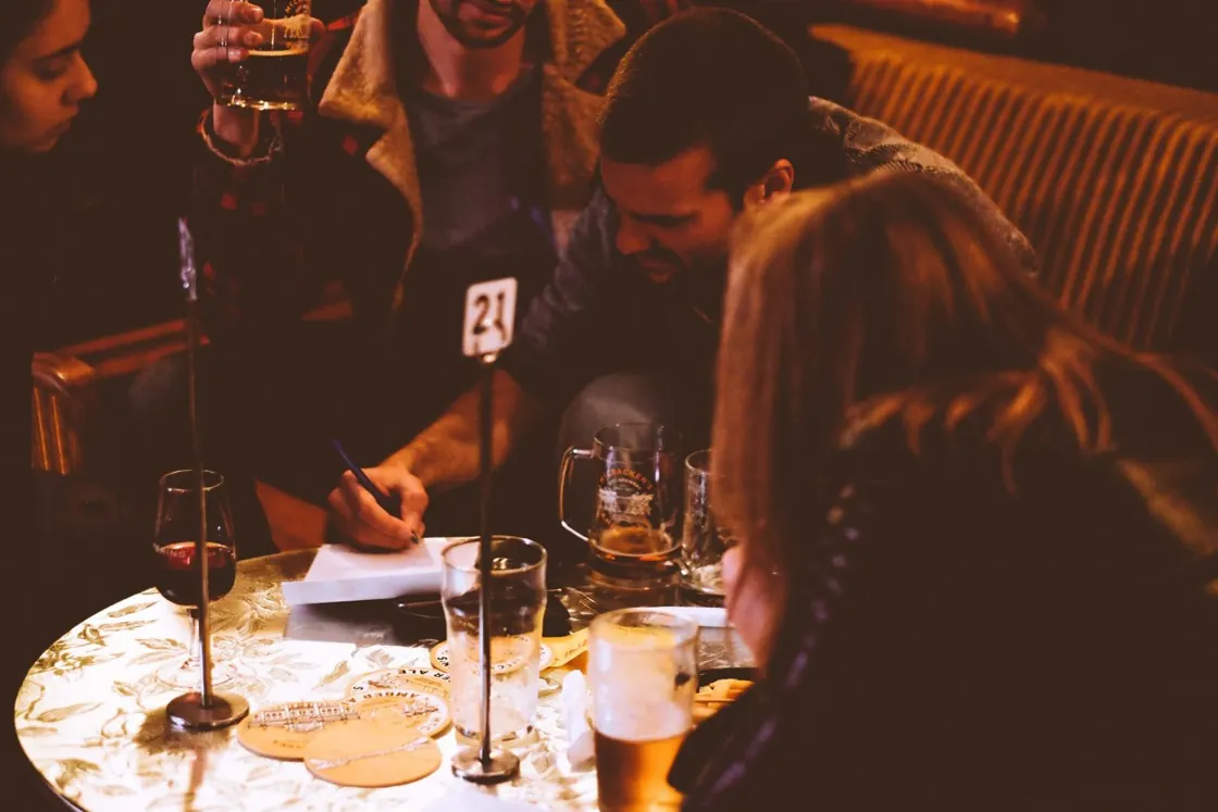 Lord Newry Hotel — gathering around a table