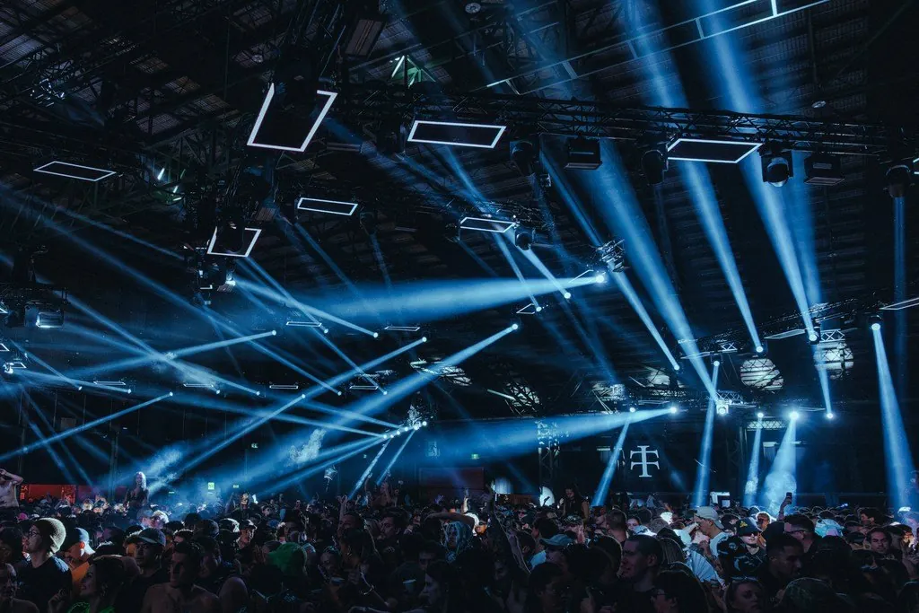 PICA — warehouse crowd and lighting