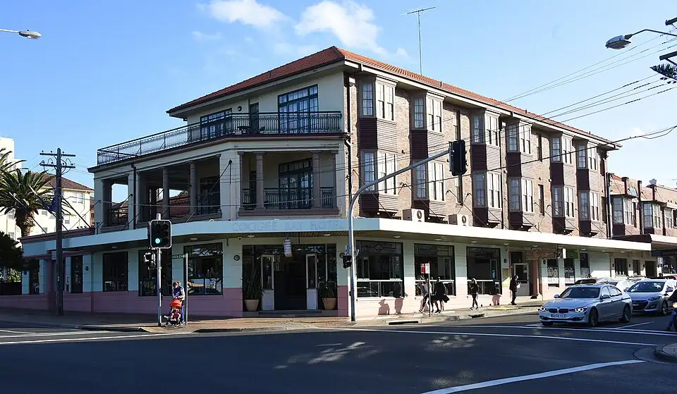 The Coogee Bay Hotel, across the road from the beach