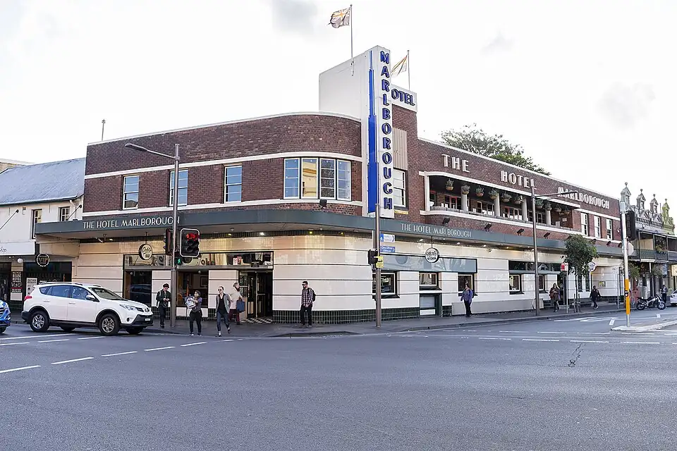 The Marlborough on the corner of King Street and Missenden Road, Newtown