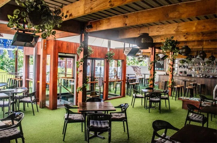 The Emerald Peacock — rooftop seating