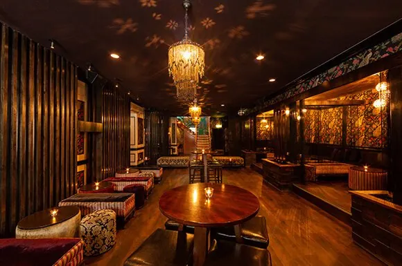 The Emerald Peacock — lounge interior